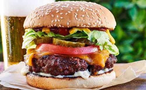  हाइजीनिक रूप से पैक किए गए स्वादिष्ट रेस्टोरेंट टाइप: बेक किया हुआ नॉन वेज बर्गर 