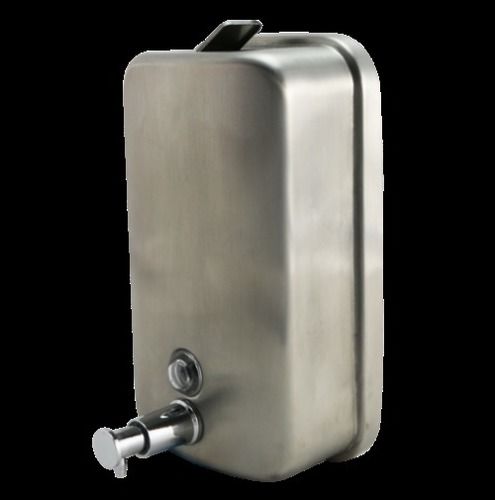 Rectangular Pentolex Wall Mounted Silver Stainless Steel Soap Dispenser For Hotels And Home