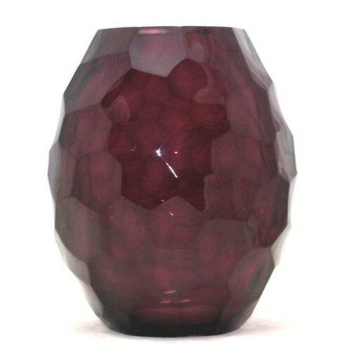 Purple Modern Appearance Designer Decorative Hemet Cut Glass Flower Vase