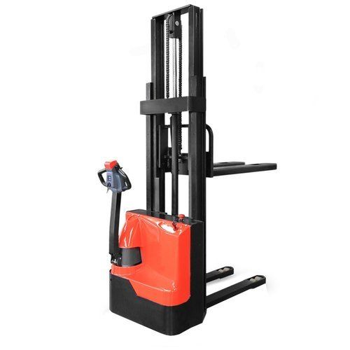 Durable Red And Black Four Wheel Type Semi Automatic Lifting Stacker (Capacity 2 Ton)