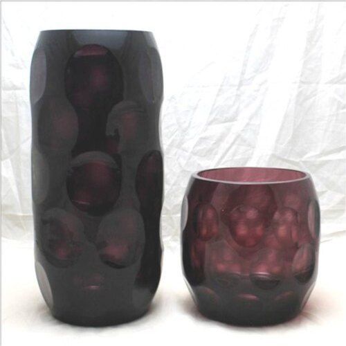 Round Shape Modern Appearance Moon Cut Polished Decorative Flower Vase