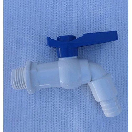 1 By 2 Inch White Blue Abs Plastic Water Media Bathroom Bib Cock Tap