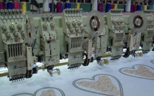 Electric Driven High Speed Double Head Automatic Embroidery Machine For Industrial Use