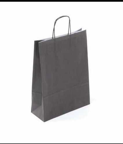 Five Kilogram Capacity Recyclable Light Black Paper Shopping Bag With Handled