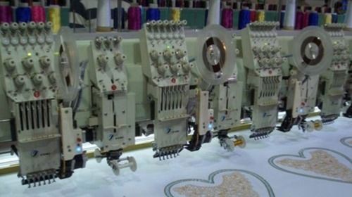 Multi Head Computerized Cording Embroidery Machine 220V With Worktable Size 7500x2300mm