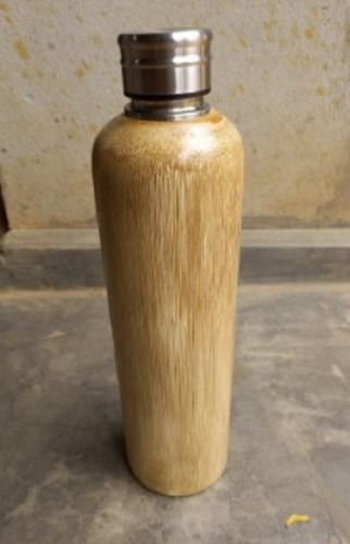 10 To 12 Inches Chrome Plated Screw Caps Bamboo Water Bottle For Drinking Water