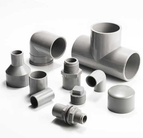 Grey 10 To 15 Mm Thickness Rust Proof Plastic Pipes And Pipes Fittings For Industrial Use 