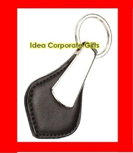 Indian Black Color And Plain Design Metal Leather Key Chain For Corporate Gifting Purpose