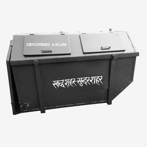 Black Galvanized Dustbin With Lid Structure A Grade With 100-4500 Ltr Capacity