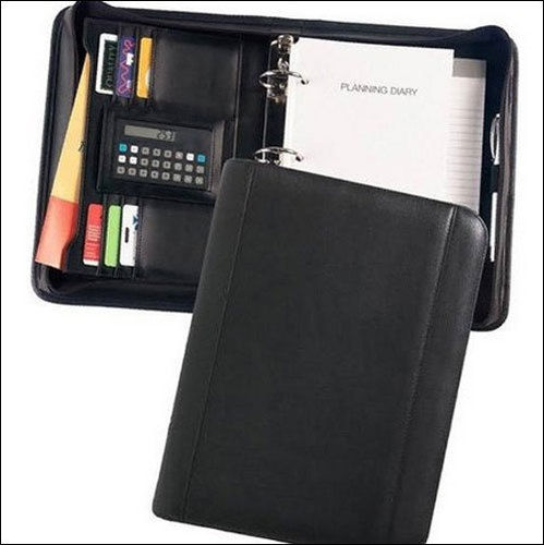 Black Leather Business Planner For Office, Promotional, Gifts