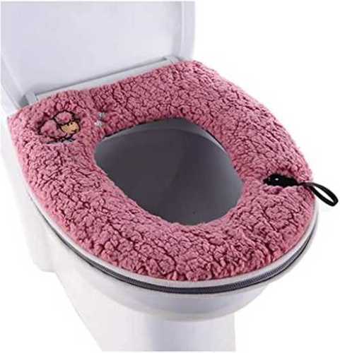 Comfortable Oval Shape Plain Cotton Toilet Use Seat Cover