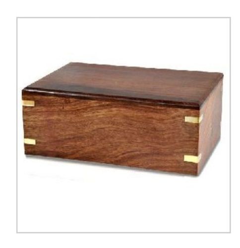 Highly Durable Dark Brown Natural Wooden Storage Box for Hotel Use