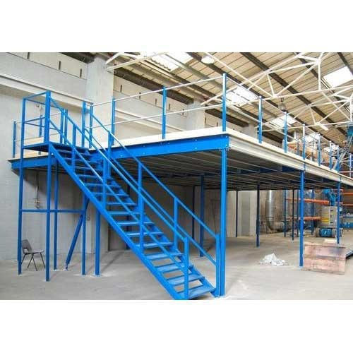 White Industrial Galvanised Finish Mild Steel Mezzanine Flooring System