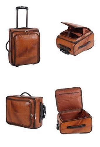 Light Weight And Very Spacious Plain Design Tan Color Carry Bags With Trolley Type Handle Size: Various Sizes Are Available