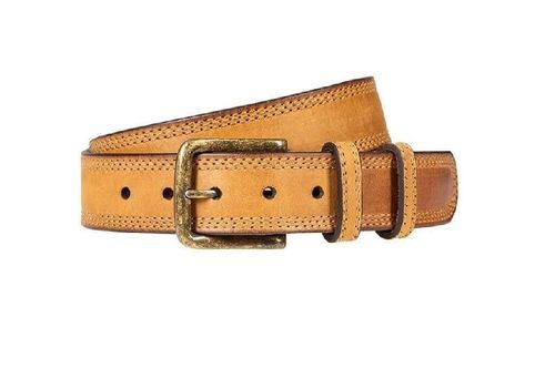 Machine Made Unisex Tan Color Leather Belts With 85 To 105 Cm Length For Casual Wear