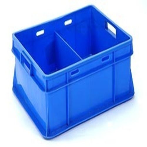 12 Liter Square Shape Blue Plastic Industrial Cum Milk Crate