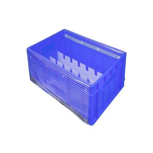 20 L Solid Box Style Rectangular Fruit Storage Blue Customized Plastic Crate