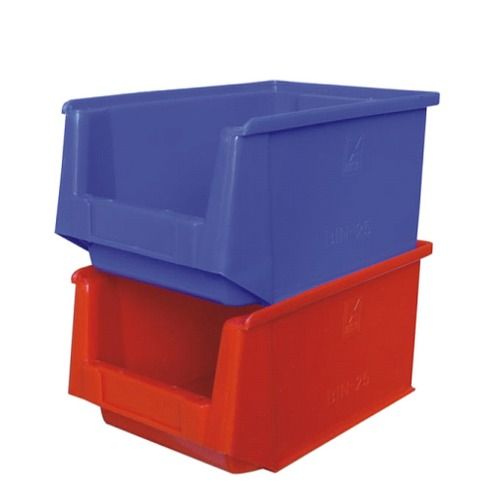 35 Liter Red And Blue Rectangular Design Multi Purpose Plastic Fpo Bin