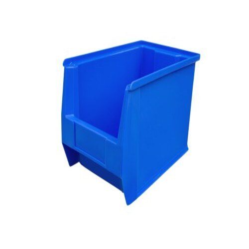 5 L Rectangular Shape Blue Plain Pattern Industrial Plastic Bin Cum Dustbin