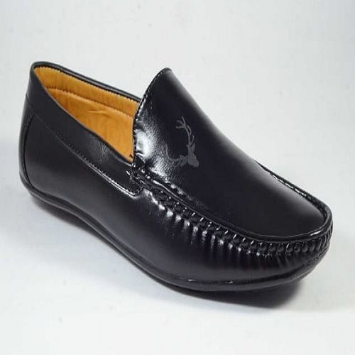 Breathable Black Color Stylish Leather Mens Loafers Shoes For Casual Wear