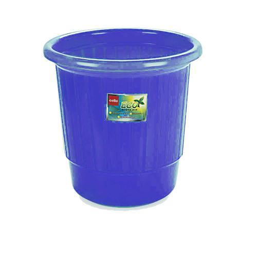 Cello Blue Eco Friendly Round Plastic Waste Bin With 1 To 5 Litre Loading Capacity
