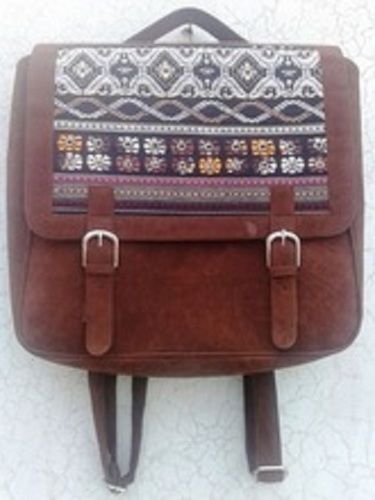 Comes In Various Colors Cotton Fabric Designer Customize Size Backpack Flap Bag For Laptop And Colleges