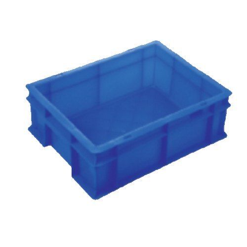 High Grade Edible Storing 9 Liter Blue Rectangular Solid Box Style Plastic Food Crate 