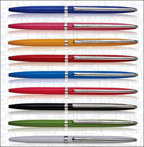 Blue Metal Polished Ballpoint Pen For Office, Promotional