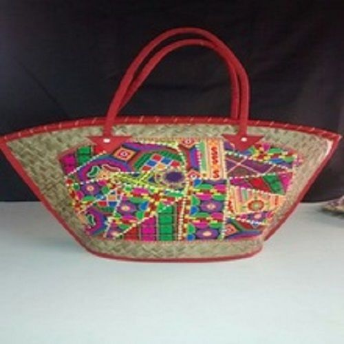 Multi Colored Customize Size Handmade Banjrara Gypsy Basket Tote Bag For Womens