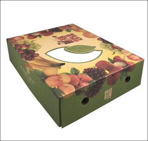 फलों की पैकेजिंग के लिए बहुरंगा नालीदार मुद्रित बक्से, क्षमता 6-8 किलो 