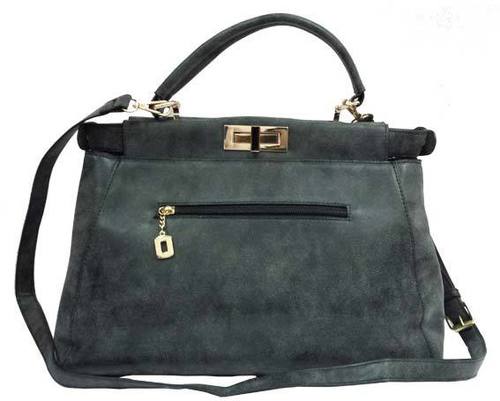 Plain Black Color Zipper Closure Style Ladies Leather Shoulder Bag With 30 To 24 Cm Size Gender: Women