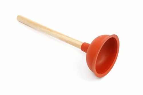 Plunger Brown Long Handle Round Orange Plunger For Toilet Cleaning