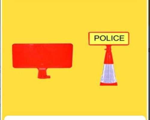 Stop Sign Rectangular Orange Traffic Plastic Cone Message Plate For Road Safety