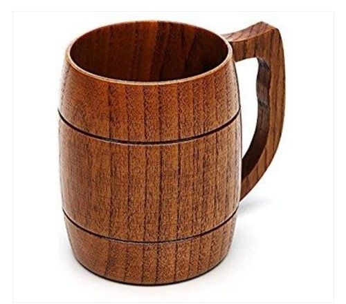Termite Resistant Brown Designer Wooden Coffee Cup with Great Strength