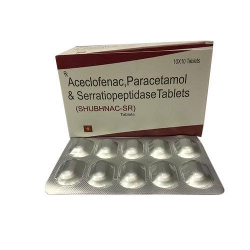 (SHUBHNAC-SR) Aceclofenac Paracetamol And Serratiopeptidase Tablets