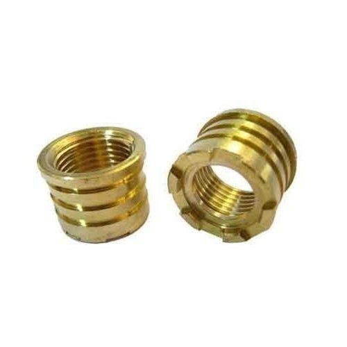 2.5 Inch 2 mm Diameter Round Polished Golden Brass Pipe Fittings Insert 