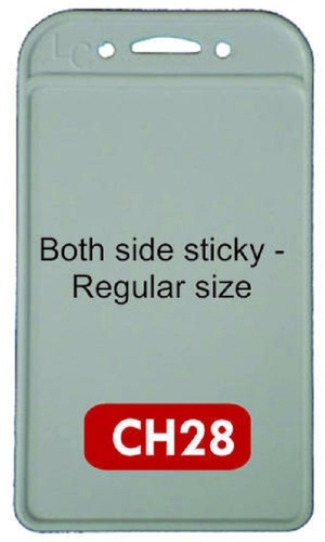 Good Quality 54X86 Mm Both Side Sticky Regular Size Plastic Id Card Holders For Office Use