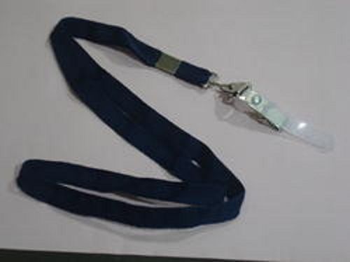 Blue Plain Dyed PolyFibre Customized ID Card Neck Lanyards F1 for School