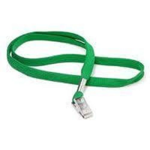 Green Plain Dyed PolyFibre Customized ID Card Neck Lanyards S1 for School