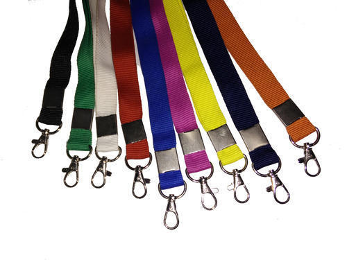 Multi Color Plain Dyed PolyFibre Customized ID Card Neck Lanyards B2 for School