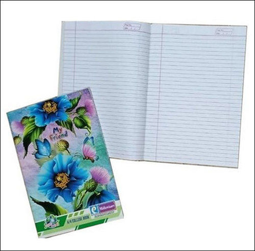 Rectangle A4 Size Writing Notebook For College With Softcover, 144 Pages Perfect Bound