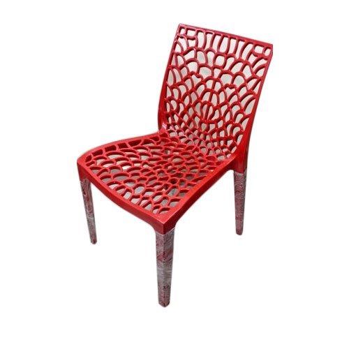 Red Plastic Restaurant Four Legs Spider Chair - General Use: Indoor Furniture