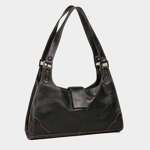 Spacious And Light Weight Plain Design And Black Color Ladies Leather Office Bag Gender: Women