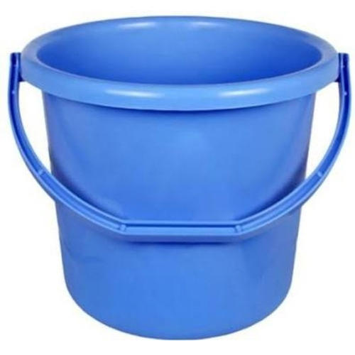 10 To 15 Mm Thickness Blue Round Plastic Bucket 15 To 20 Liters Capacity Hardness: Rigid