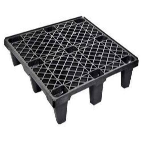 2 And 4 Way 9 Legs With 1500 Kg. Static Load Black Industrial Hdpe Export Pallet