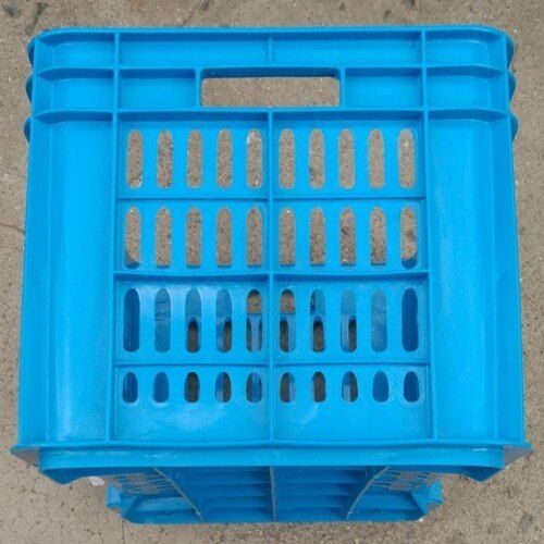 Blue 20 Kg Mesh Style Strong And Durable Industrial Hdpe Vegetable Crate