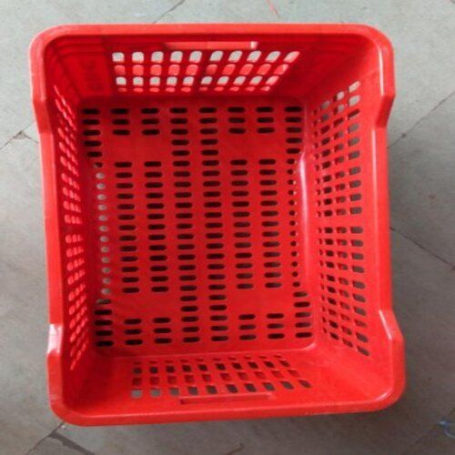20 Kg. Red Mesh Style Rectangular Shape Industrial Hdpe Vegetable Crate