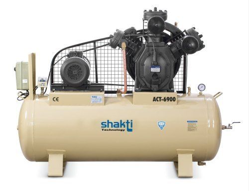 Air Cooled 15 Hp 300 Litre Capacity Reciprocating Air Compressor (Act-6900) Power Source: Electric