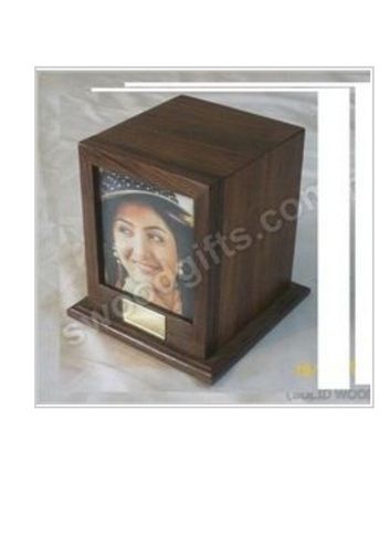 Brown Color Durable Polished Finished Printed Pattern Pet Wooden Urns