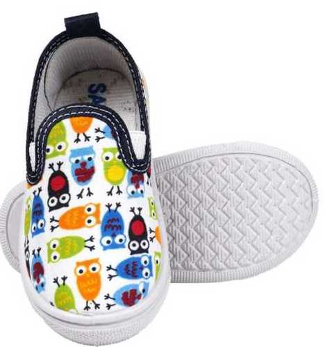 Comfortable Slip On Green Owl Color Casual Wear Kids Shoes